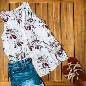 Dalia Medium Tank Blouse purple Floral print